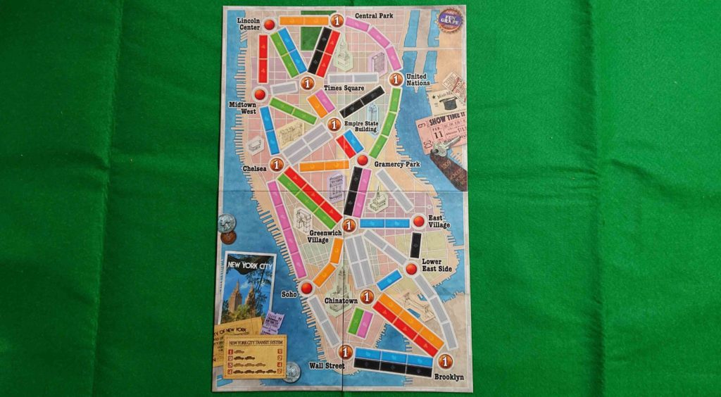 ボードゲーム　チケットトゥーライド　ゲームボード全景